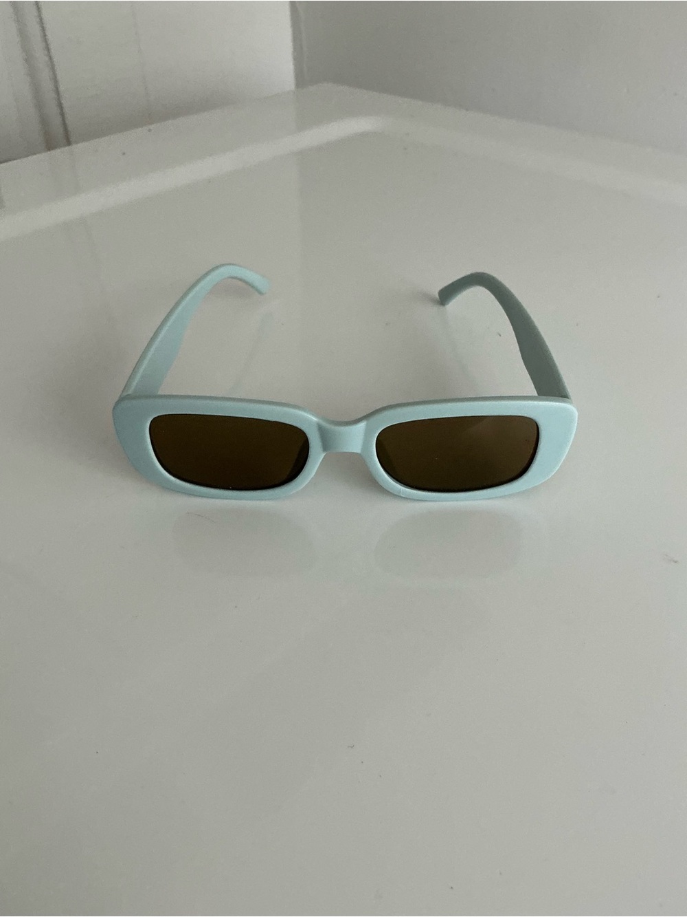 Light Blue Rectangular Women’s Sunglasses